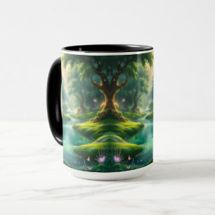 Wander in Wonder: Serene River Landscape Tasse