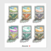 Wander Indiana Vinyl Sticker Sheet (Blatt)