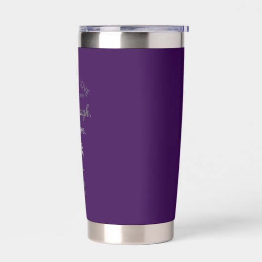 Wander Love, Live Laugh Explore, Purple Insulated  Thermobecher (Links)