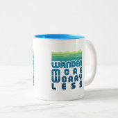 Wander mehr Besorgnis weniger / Blue Gradient Zweifarbige Tasse (VorderseiteRechts)