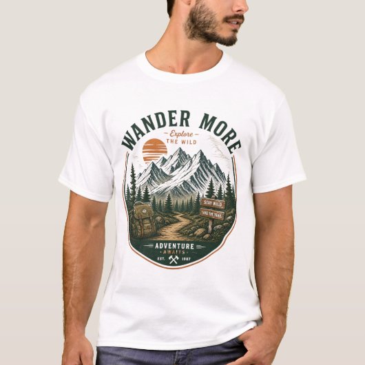 Wander More Adventure Tee (Vorderseite)