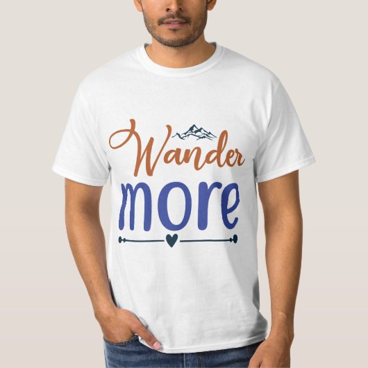 Wander More Travelling T-shirt (Vorderseite)