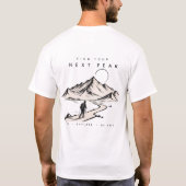 Wander Mountain Wandern Weißes T-Shirt (Rückseite)