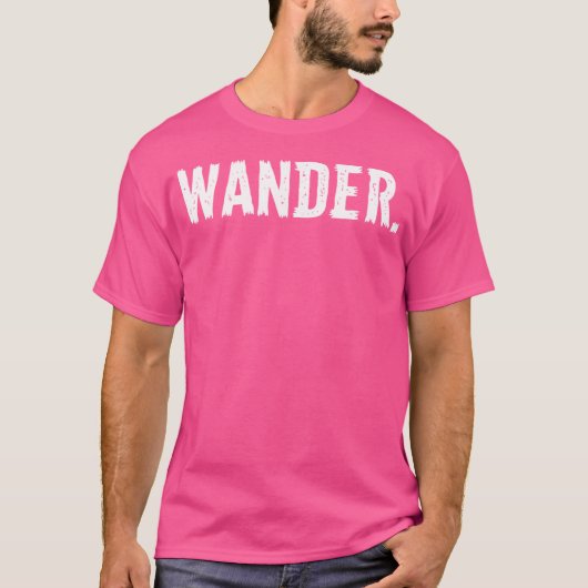 Wander Mountains Beach Wandern Camping gestört V T-Shirt (Vorderseite)
