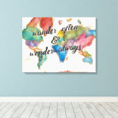 Wander oft immer mit Zitat zuordnen Leinwanddruck (Insitu (Holzboden))