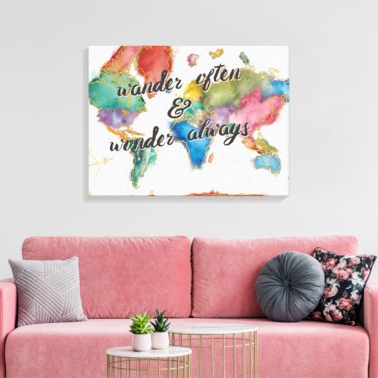 Wander oft immer mit Zitat zuordnen Leinwanddruck (Insitu (Wohnzimmer))