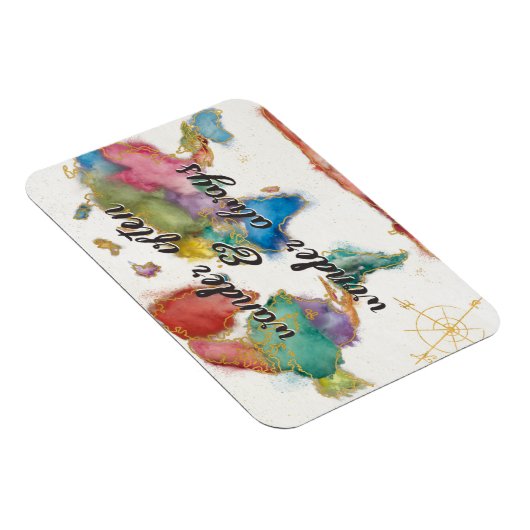 Wander oft immer mit Zitat zuordnen Magnet (Rechte Seite)