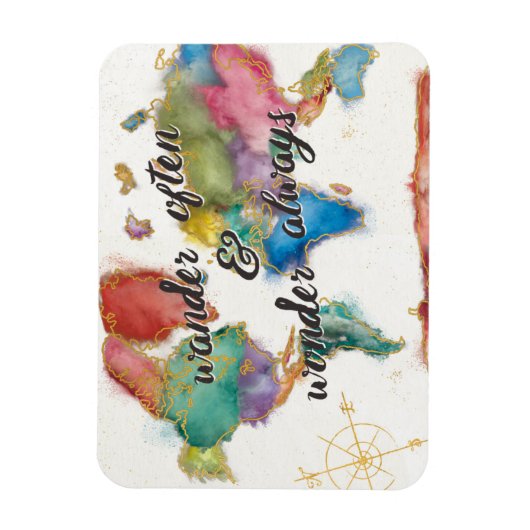 Wander oft immer mit Zitat zuordnen Magnet (Vertikal)