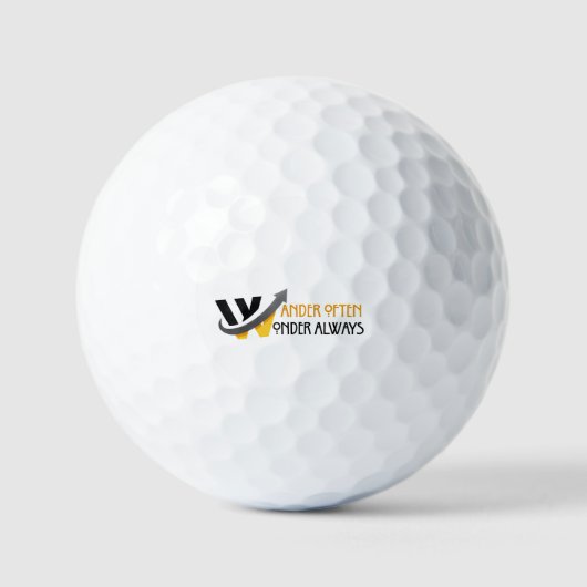Wander oft, wundere dich immer golfball (Vorderseite)