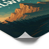 Wander oft, wundere immer - Mountain Starry Nigh Poster (Ecke)