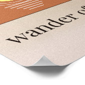 Wander Often Boho Terrakotta Sonnenbogen Kunstprin Poster (Ecke)