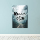 Wander Often Misty Forest Path Quote Leinwanddruck (Insitu (Holzboden))