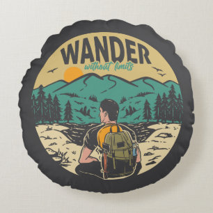 Wander ohne Grenzen Rundes Kissen