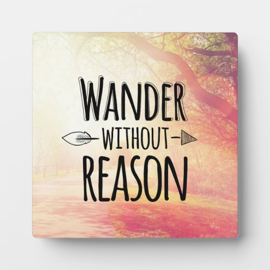 Wander ohne Grund Fotoplatte (Vorderseite)