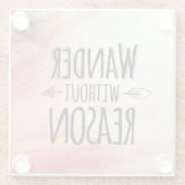 Wander ohne Grund Glasuntersetzer (Rückseite)