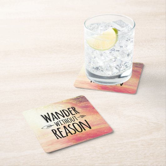 Wander ohne Grund Rechteckiger Pappuntersetzer (Vor Ort)