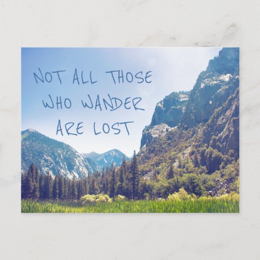 Wander Quote - Kings Canyon | Postkarte (Vorderseite)
