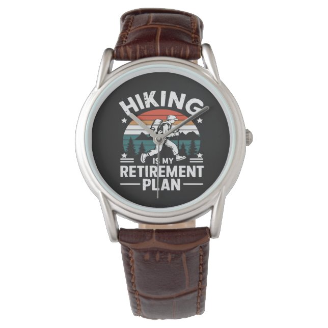 Wander-Rentnerplan lustiger Spruch Armbanduhr (Vorderseite)