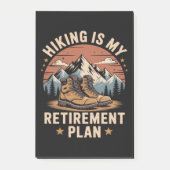 Wander-Rentnerplan Lustiger Spruch Post-it Klebezettel (Vorderseite)
