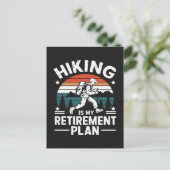 Wander-Rentnerplan Lustiger Spruch Postkarte (Stehend Vorderseite)