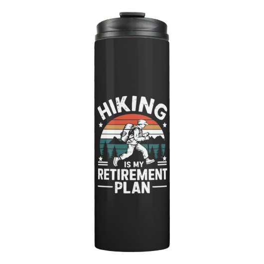 Wander-Rentnerplan Lustiger Spruch Thermosbecher (Vorderseite)