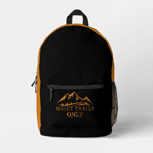 Wander-Rucksack Modern Mountain orange Bedruckter Rucksack (Vorderseite)