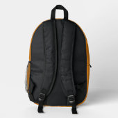 Wander-Rucksack Modern Mountain orange Bedruckter Rucksack (Rückseite)