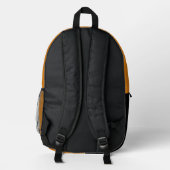 Wander-Rucksack Modern Mountain orange Bedruckter Rucksack (Rückseite)