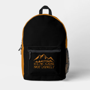 Wander-Rucksack Modern Mountain orange Bedruckter Rucksack