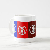 Wander-Tier-Wegmarkierungen Kaffeetasse (Vorderseite Links)