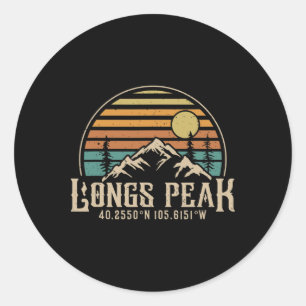 Wander-Tourist Colorado Wandern Berg Longs Pe Runder Aufkleber
