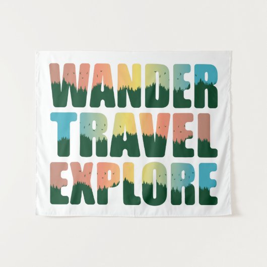 Wander Travel Exploration - Travel Lover Wandteppich (Vorderseite (Horizontal))