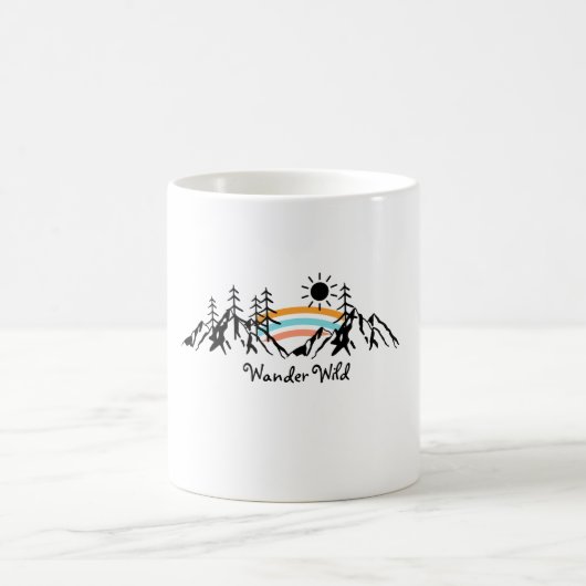 Wander Wild Geschenk für Wanderfreunde im Freien C Kaffeetasse (Mittel)
