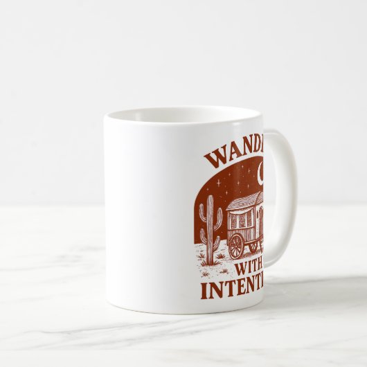 Wander With Intention Desert Wagon Adventure Kaffeetasse (VorderseiteRechts)