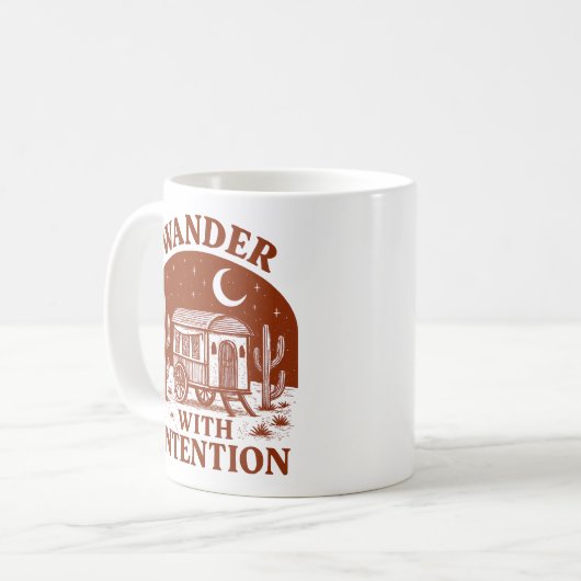 Wander With Intention Desert Wagon Adventure Kaffeetasse (Vorderseite Links)