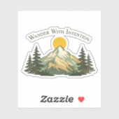 Wander With Intention Mountain Sticker (Blatt)