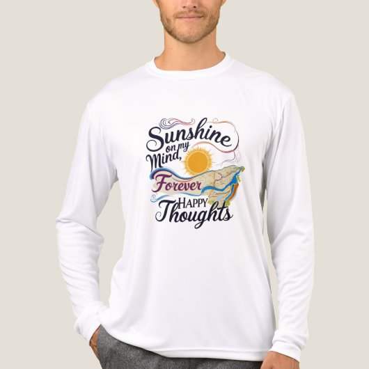 Wander With Sunshine – Reiseorientiertes Tri-Blend Shirt (Vorderseite)