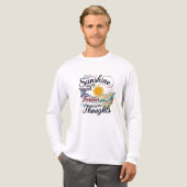 Wander With Sunshine – Reiseorientiertes Tri-Blend Shirt (Vorderseite komplett)