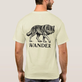 „Wander“ Wolf Grafik-T-Shirt – Lone Wolf Abenteuer T-Shirt