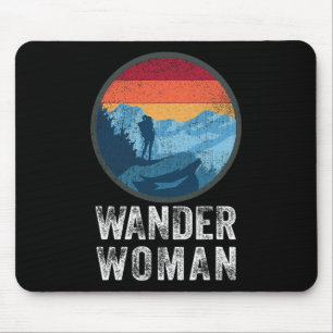Wander Woman Vintage Take A Hike Klettern Wandern Mousepad
