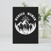Wander Woman Wandern Karte (Stehend Vorderseite)