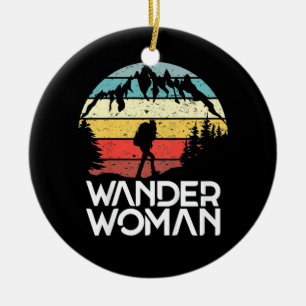 Wander Woman Wandern Keramik Ornament