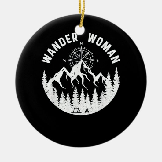 Wander Woman Wandern Keramik Ornament (Vorne)