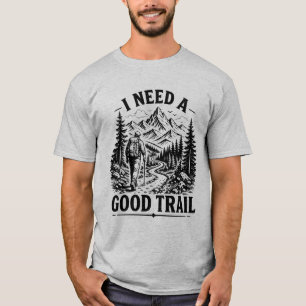 Wanderabenteuer Bergwandern Geschenk, Rucksackwand T-Shirt