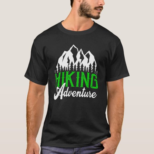 Wanderabenteuer für Damen und Herren Bergaufkommen T-Shirt (Vorderseite)