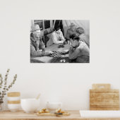 Wanderarbeitnehmer entspannen poster (Küche)