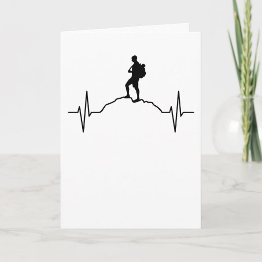 Wanderberg Outdoor Heartbeat-Geschenk Karte (Vorderseite)