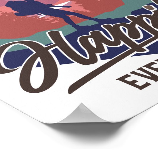 Wanderberg und sie lebte glücklich immer nach poster (Ecke)