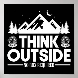 Wanderbergbau denken Sie außerhalb des Feldes nich Poster