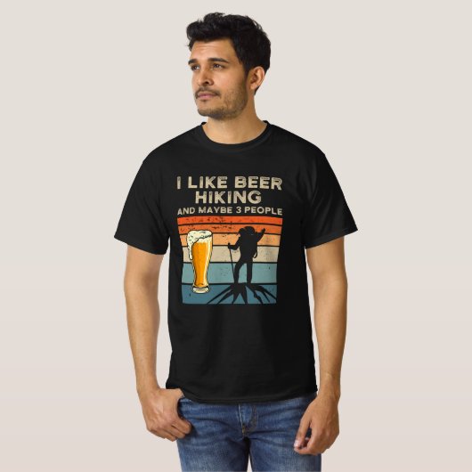 Wanderbierwandergeschenk T-Shirt (Vorne ganz)